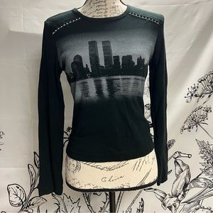 vintage y2k self esteem graphic long sleeve tee.